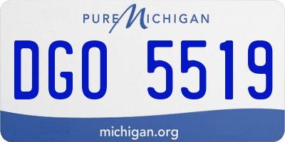 MI license plate DGO5519