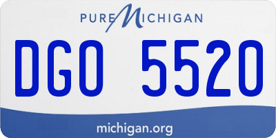 MI license plate DGO5520