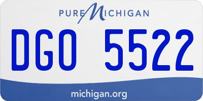 MI license plate DGO5522