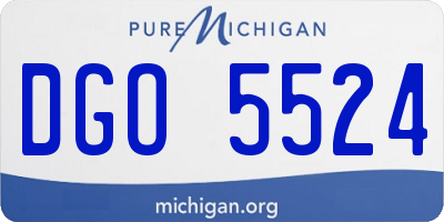 MI license plate DGO5524