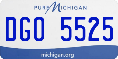 MI license plate DGO5525