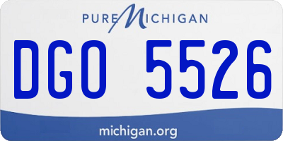 MI license plate DGO5526
