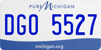 MI license plate DGO5527