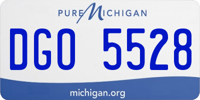 MI license plate DGO5528