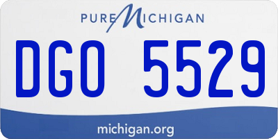 MI license plate DGO5529