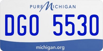 MI license plate DGO5530