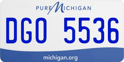 MI license plate DGO5536