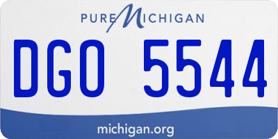 MI license plate DGO5544