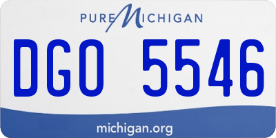 MI license plate DGO5546