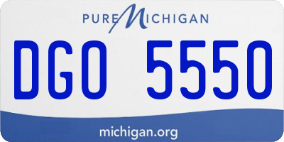 MI license plate DGO5550