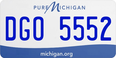 MI license plate DGO5552