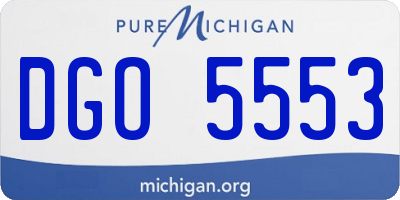 MI license plate DGO5553