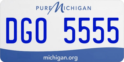 MI license plate DGO5555