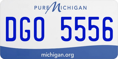 MI license plate DGO5556