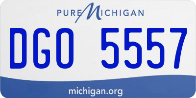 MI license plate DGO5557
