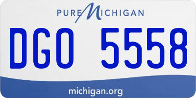 MI license plate DGO5558