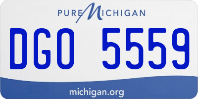 MI license plate DGO5559
