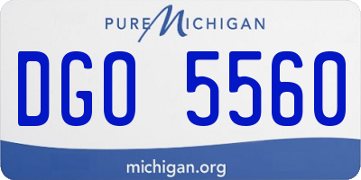 MI license plate DGO5560