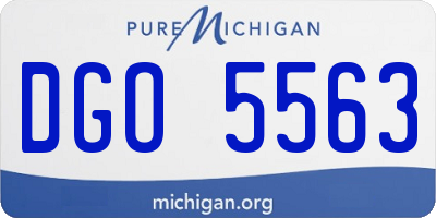MI license plate DGO5563