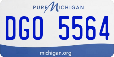 MI license plate DGO5564