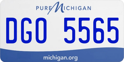 MI license plate DGO5565