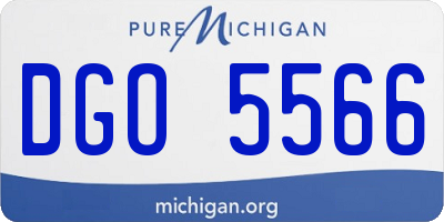 MI license plate DGO5566
