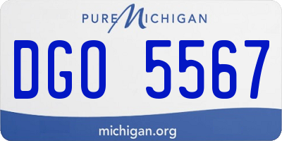 MI license plate DGO5567