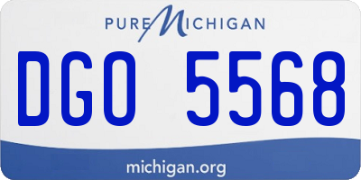 MI license plate DGO5568