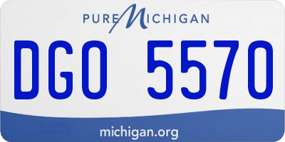 MI license plate DGO5570