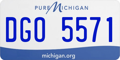 MI license plate DGO5571