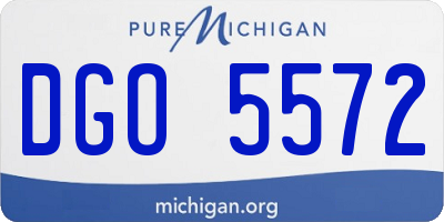 MI license plate DGO5572