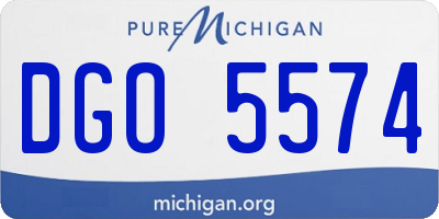 MI license plate DGO5574