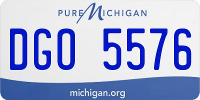 MI license plate DGO5576