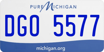 MI license plate DGO5577