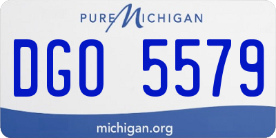 MI license plate DGO5579