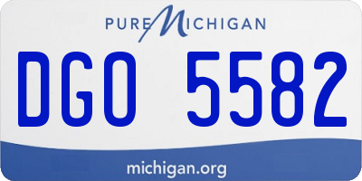 MI license plate DGO5582