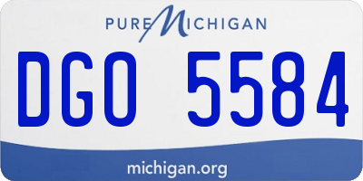 MI license plate DGO5584