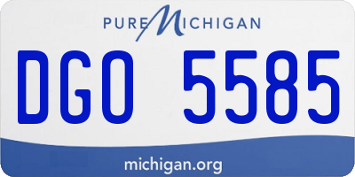 MI license plate DGO5585