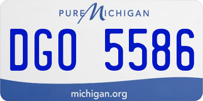 MI license plate DGO5586