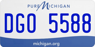 MI license plate DGO5588