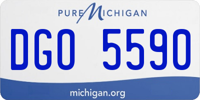 MI license plate DGO5590