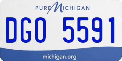 MI license plate DGO5591