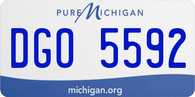 MI license plate DGO5592