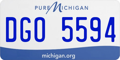MI license plate DGO5594