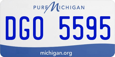 MI license plate DGO5595