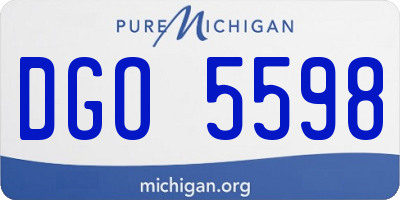 MI license plate DGO5598