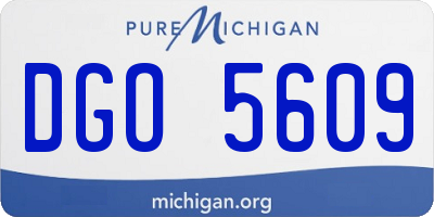 MI license plate DGO5609