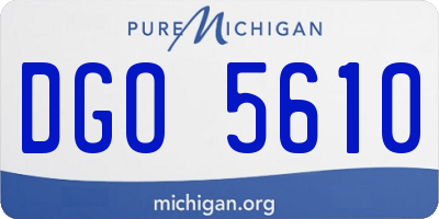 MI license plate DGO5610