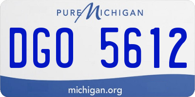 MI license plate DGO5612