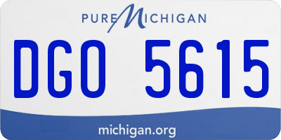 MI license plate DGO5615